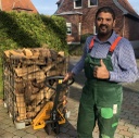 Eiche - Brennholz in Gitterbox